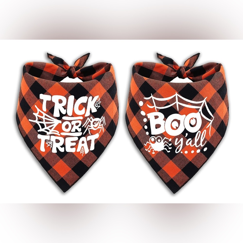 Halloween Dog Bandana Set